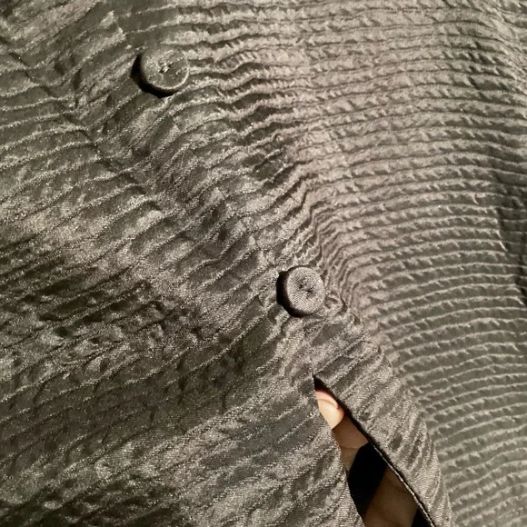 Eileen Fisher Silk Wool Crinkle Jacket Large - Picture 11 of 14